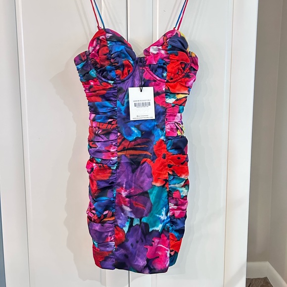 Runaway the label black floral corset dress. NWT sold out online in all sizes - Picture 2 of 3